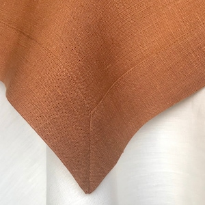 Linen napkins with mitered corners, soft and stonewashed, Set, OEKO-Tex European linen, table, dinner, wedding napkins, wide edge