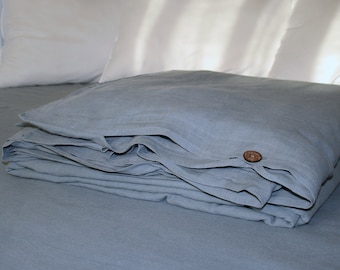 Soft linen duvet cover, seamless, softened with steam, pure European linen