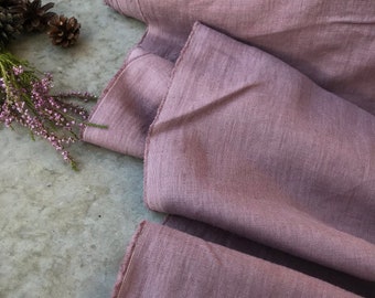 Dusty Lavender, Soft 100% linen fabric by the yard/ meter, stonewashed, 200 gsm, Cut-to-length, European flax, OEKO-Tex certified