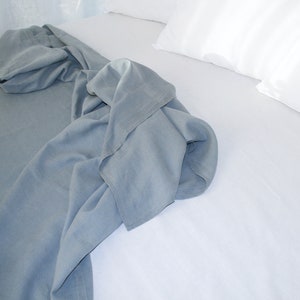 Linen flat sheet, soft, stonewashed, European linen, no seams