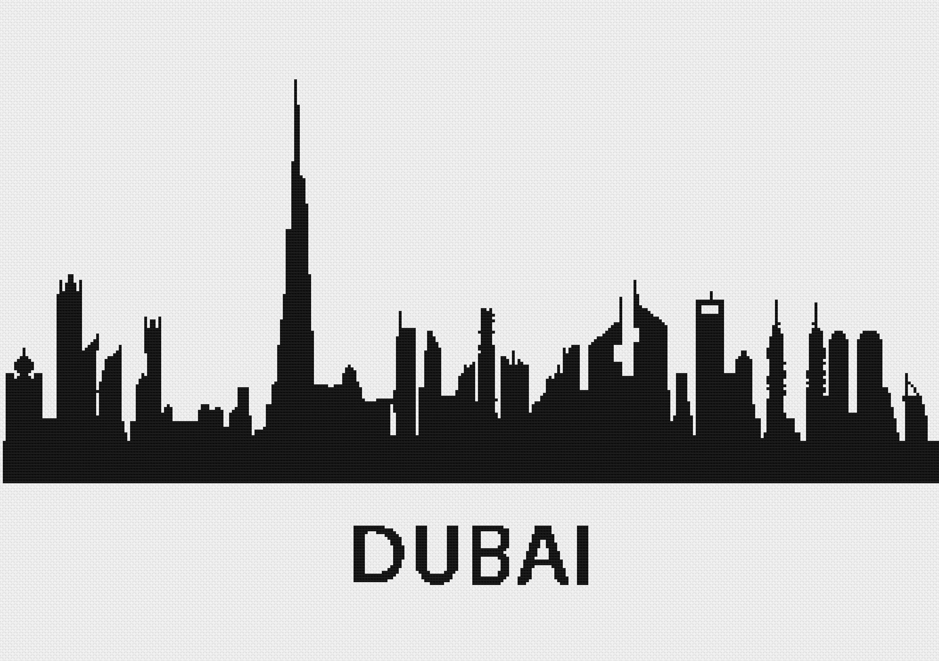 Dubai Skyline Cross Stitch Pattern Instant Download Etsy Canada