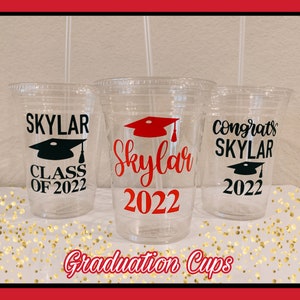 Graduation Cups | 2024 Graduation Party Decorations | Class of 2024 | Graduation Party Favors | Graduation Favors | Graduation Party Cups