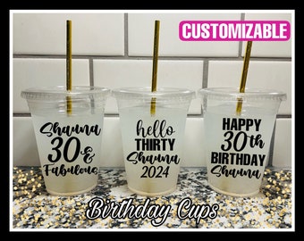 Personalized 30th Birthday Cups | Party Favors