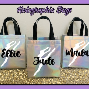 Personalized Holographic Dance Gift Bag | Dancer, Gymnastics, Ballet