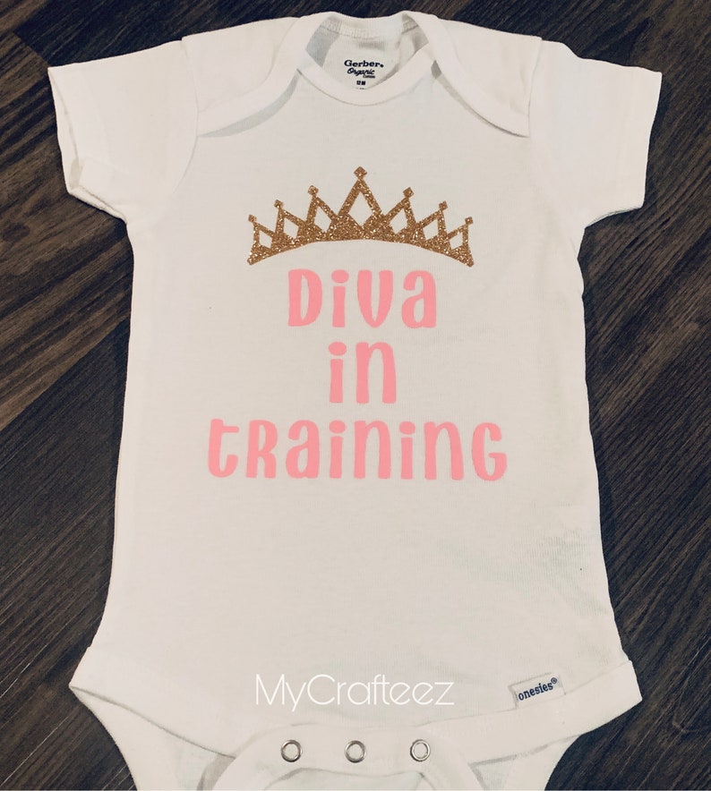 1st Birthday Personalized Baby Clothing Toddler Clothing Toddler Christmas Gift Personalized Baby Gift Diva In Training