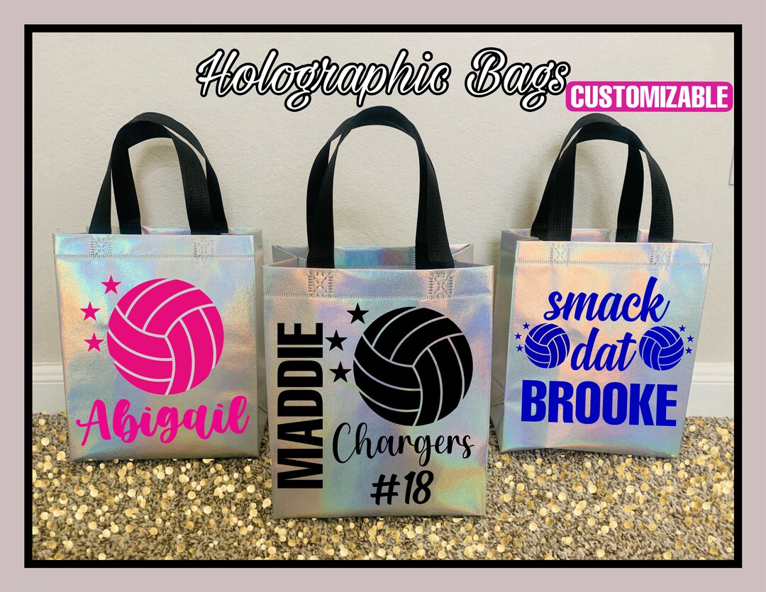 thumbnail image 2 of 20 Pack Volleyball Clear Gift Bags With Handles - Sports Theme Party Favor Tote Bags 2 of 13