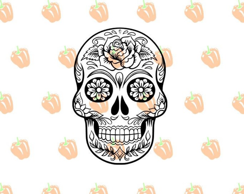 Free Free Flower Skull Svg 337 SVG PNG EPS DXF File