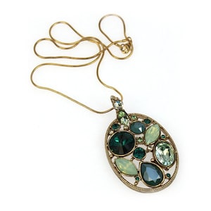 Kyles Collection | Oval Stone Pendant | Swarovski Crystals | Christmas Gifts | Indian Jewellery | Bridesmaid Gift | Gift For Her | Pendant |