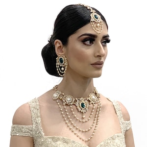 | de la collection Kyles Rivaah Bridal Set | | pakistanais de bijoux de mariée Bijoux de mariée verts | | de bijoux de mariée Coffret cadeau | Ensemble nuptial | Cadeau