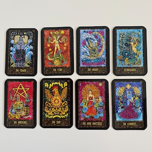Colorful Mini Size Magic Gate Tarot Oracle Deck. Suited for Tarot Readings Beginners and Experienced Cartomancers!
