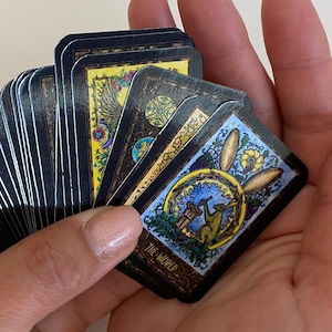 Colorful Mini Size Magic Gate Tarot Oracle Deck. Suited for Tarot Readings Beginners and Experienced Cartomancers!