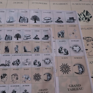 Lenormand grand tableau cloth, Reading Cloth,intuitive, Tarot , for divination, oracles, cards, deck, casting charms, divinations tools,