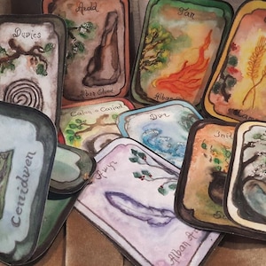 Cartas de Oráculo, Diosa Celta Cerridwen, Sabiduría Curativa de la Naturaleza, Plantas, Árboles, Piedras, Animales, Magia Mística, Inspiración de Avalon