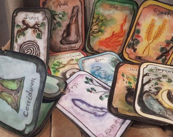 Oracle Cards, Celtic Goddess Cerridwen, Healing Wisdom of Nature, Plants, Trees, Stones, Animals, Mystical Magic, Avalon Inspiration