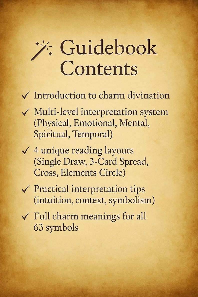63 Metal Divination Charms, Oracle Casting Set for Intuition and ...