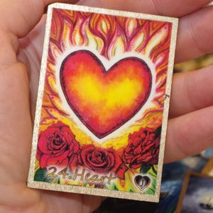 Lenormand Lenna Wooden-Plywood Oracle Card Set, 36 Mini Tiles, Handcrafted Divination Deck with Laminated Stickers, Linen Bag,Altar Cards