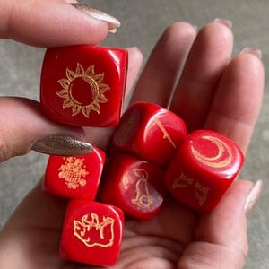 Engraved Lenormand Dice, Lenormand  Oracle set for divinations, Lenormand casting dice set, Intuitive divinations tools