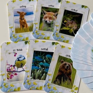 Mini Sized "Lenormand of the year" - four seasons, four deck. Spring edition mini oracle cards.  4*6cm