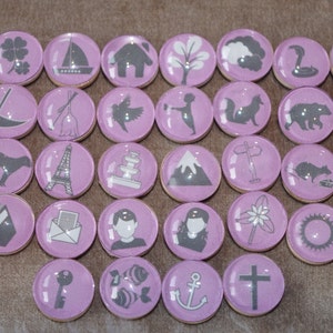 Lenormand Grote Maat 2 cm Lila Knoopkaart, Lenormand Waarzeggerij Orakelkaart