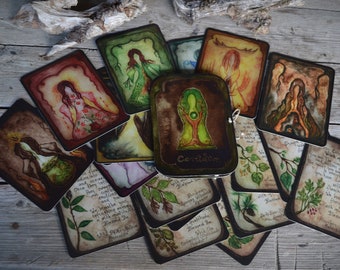 Cerridwen Celtic Goddess 9 Cards - art by Rety Toriella