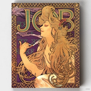 Premium Paint by Numbers Kit - Job (1896) - Alphonse Mucha - Canvas by Numbers