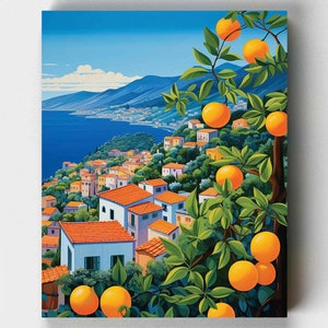 Citrus Coast - Landscape Paint by Numbers - Canvas by Numbers