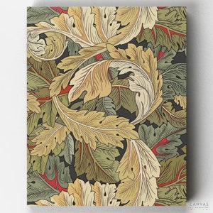 Kit Premium per dipingere con i numeri - Acanthus - William Morris - Tela con i numeri