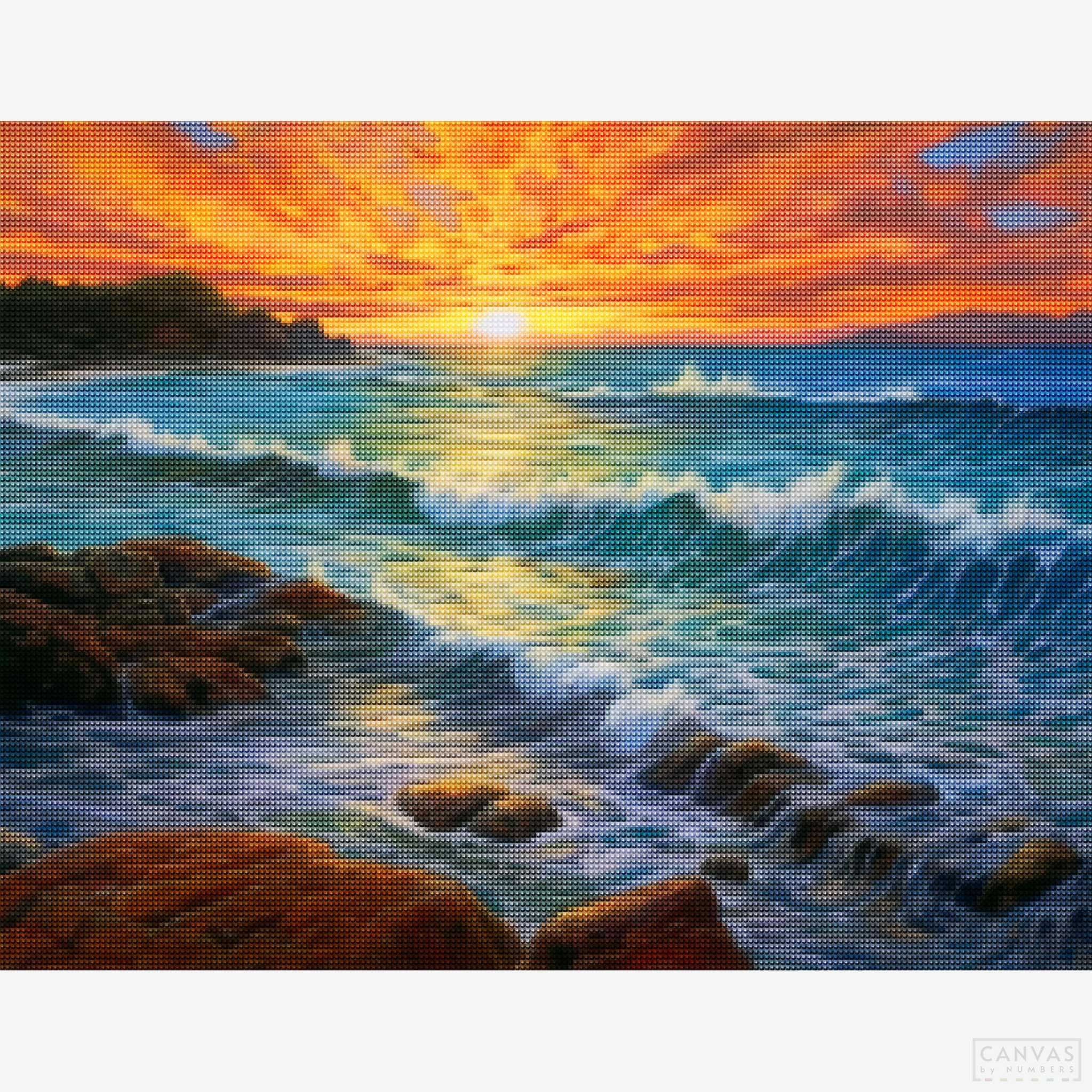 DCIDBEI Diamond Painting Paesaggi Mare 40x50 cm Painting Diamond 5D Paesaggi Puzzle con Diamanti Paesaggio 5D Diamond Painting Tramonto Mare Paint Diamond Tramonto Diamond Paint Spiaggia Barca