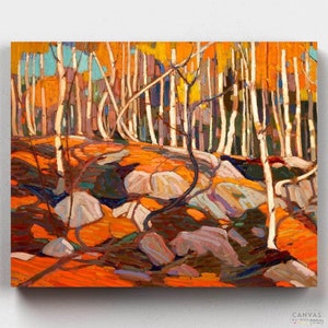Premium Paint by Numbers Kit - The Birch Grove - Tom Thomson - Canvas by Numbers