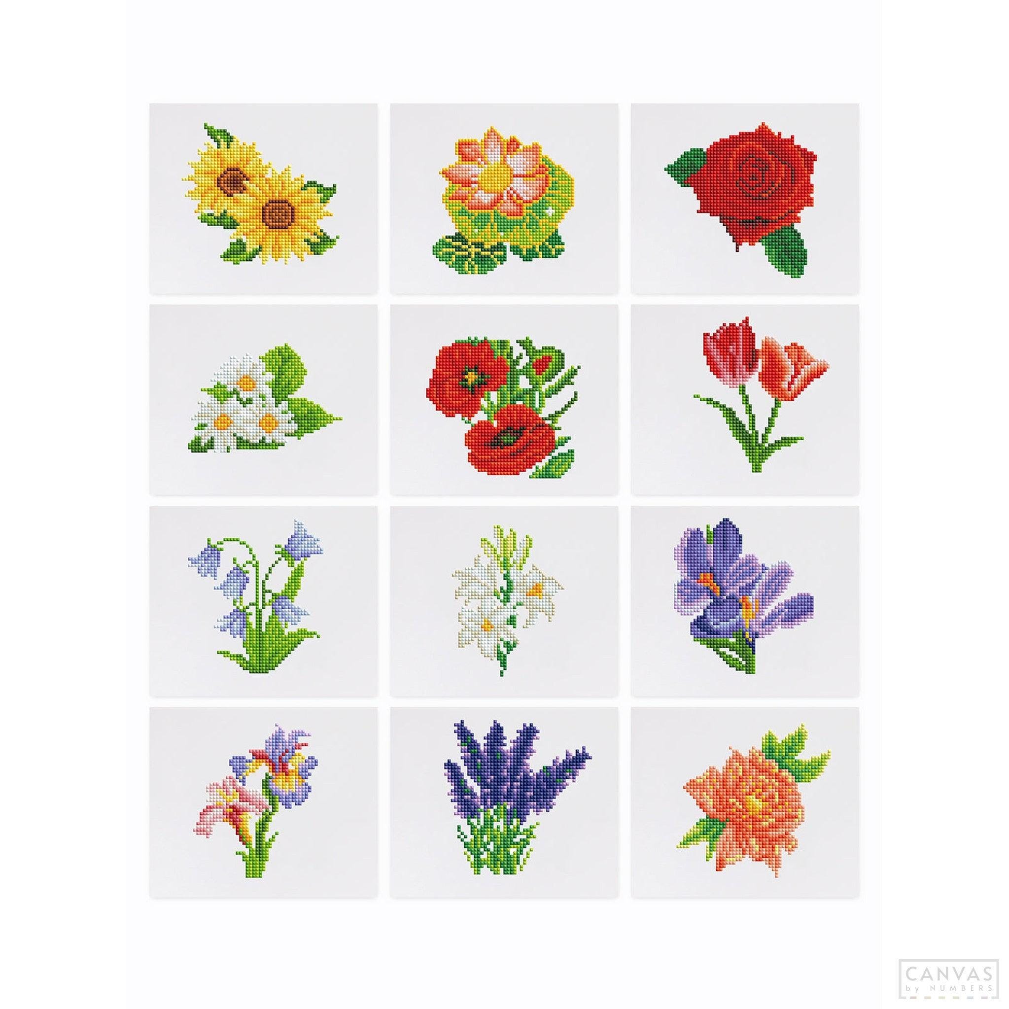 Floral Collection 1 - Mini Diamond Painting Kit - 5D Diamond