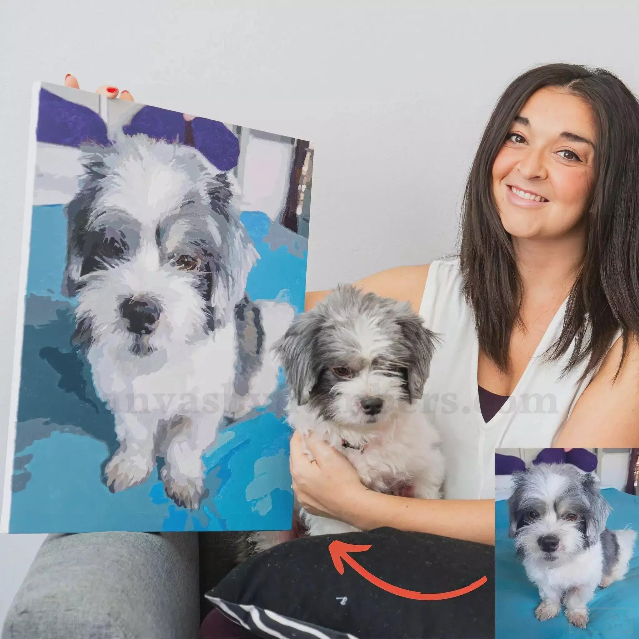 Kit de pintura por números personalizado para adultos: pinta el retrato de tu mascota por números: el mejor recuerdo o regalo personalizado.
