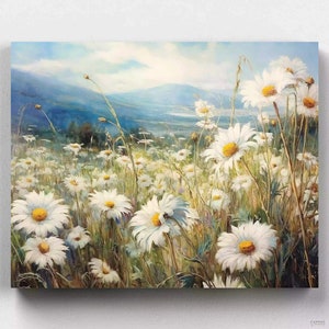 Premium Paint by Numbers Kit - Ships from the US - Daisy Meadows - Canvas by Numbers