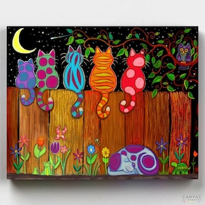 Premium Paint by Numbers Kit - Moonlighting Together - Nick Gustafson - Canvas by Numbers