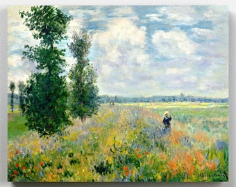 Premium Malen nach Zahlen Kit - Mohnfelder bei Argenteuil - Claude Monet - Leinwand by Numbers