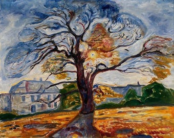 Premium Diamond Painting (Standard Size) - The Oak (1906) - Munch Diamond Painting - 5D Diamond Painting Kits for Adult - DIY Gift