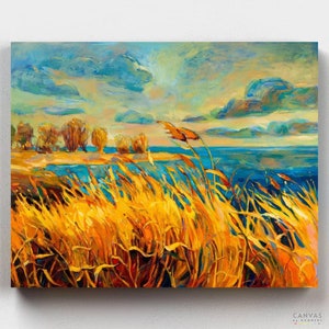Premium Paint by Numbers Kit - Golden Fields - Boyan Dimitrov - Canvas by Numbers