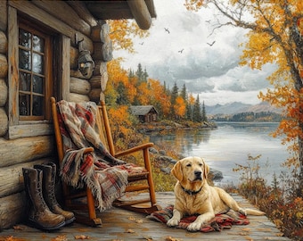 Premium Diamond Painting (Large) - The Loyal Rest - Diamond Painting - 5D Diamond Painting Kits for Adult - DIY Gift