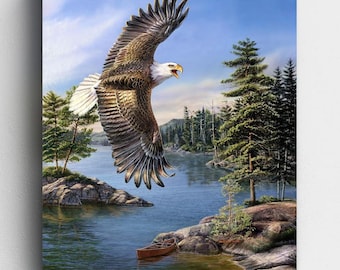 Premium Paint by Numbers Kit - Heritage Eagle - James Meger - Canvas by Numbers