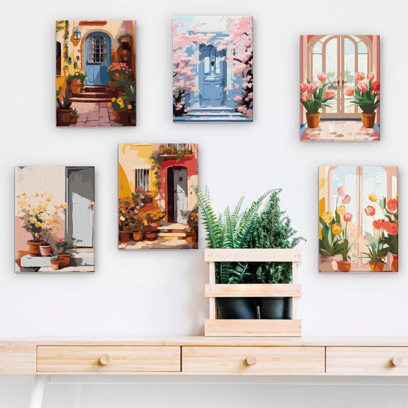Charming Doors – Mini Paint by Numbers Set