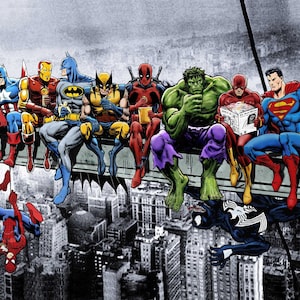 Aesthetic Iron Man And Spiderman Heroes - Diamond Painting