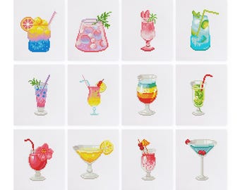 Cocktail Collection 2 - Mini Diamond Painting Kit - 5D Diamond Painting Kits for Adult - DIY Gift, Birthday & Christmas Gift