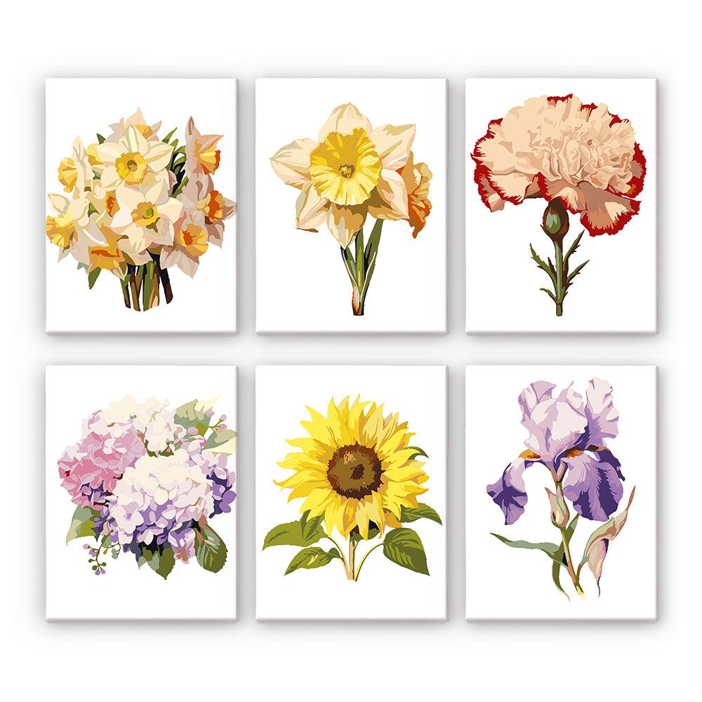Creatrice – Pittura A Numeri Fai Da Te – Quadro Fiori E Margherite – Kit Completo 40x50cm Con Colori E Pennelli - 2