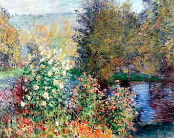Premium Diamond Painting (Standard Size) - A Corner in the Garden at Montgeron - 5D Diamond Painting Kits for Adult - DIY Gift