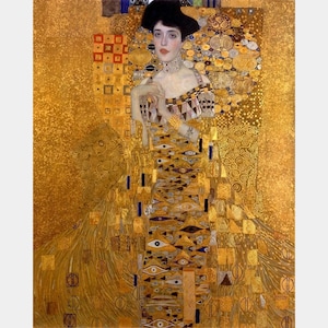 Obraz diamentowy premium (duży) – Portret pani Adele Bloch-Bauer – Obraz diamentowy Klimta – Zestawy do malowania diamentami 5D – Prezent DIY
