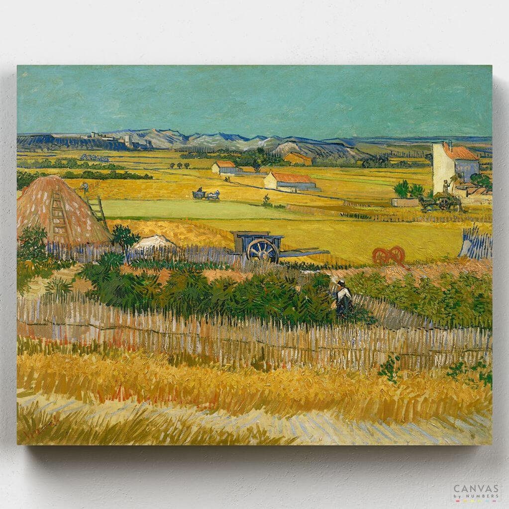 Premium Paint by Numbers Kit - The Harvest - Vincent Van Gogh - Canvas by Numbers
