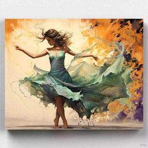 Premium Paint by Numbers Kit - Dancer&#39;s Poise - Canvas by Numbers
