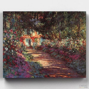 Premium Paint by Numbers Kit - The Garden in Flower - Claude Monet