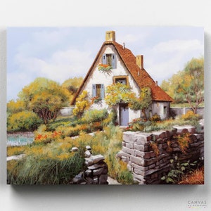 Premium Paint by Numbers Kit - Cabaña - Guido Borelli - Canvas by Numbers