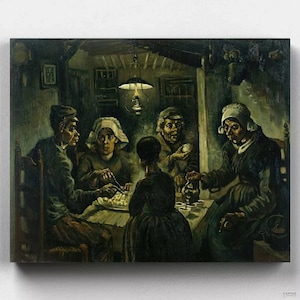 Premium Paint by Numbers Kit - The Potato Eaters - Vincent van Gogh - Canvas by Numbers