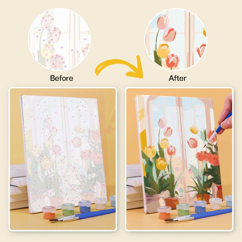 Charming Doors – Mini Paint by Numbers Set